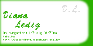 diana ledig business card